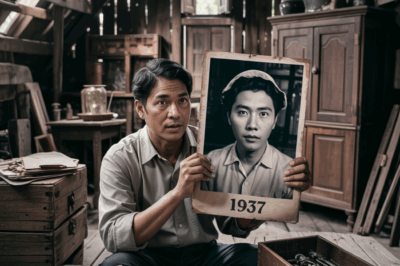 Isang lumang larawan ang natagpuan sa attic ng isang bahay sa Ilocos. Sa likod nito — petsa ng pagkakuha: 1937