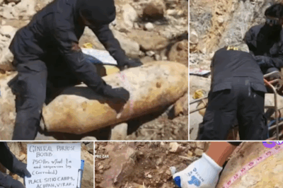 Isang piraso ng kasaysayan, ngunit puno ng panganib—vintage bomb, natagpuan sa creek ng Brgy. Virac! Ang pagtuklas