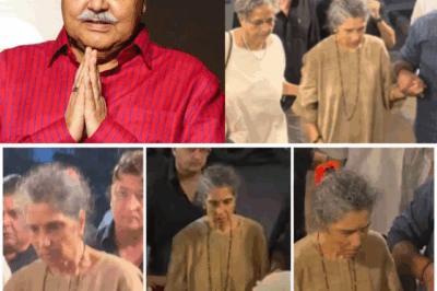 Satish Shah’s wife Madhu Shah seen in prayer meet, her grief-stricken face breaks hearts – video goes viral