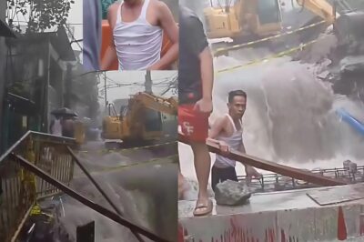 Talon ng Pag-ibig at ang mga Bayani sa Pulang Shorts: Ama, Walang-Atubiling Sumuong sa Baha Para Iligtas ang Anak sa Ginagawang Kalsada ng Batasan Hills