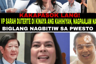 HINDI KINAYA ANG KAHIHIYAN: VP SARA DUTERTE, BUMABA SA PWESTO! Pambansang Krisis, Sumiklab Matapos ang Biglaang Paglisan